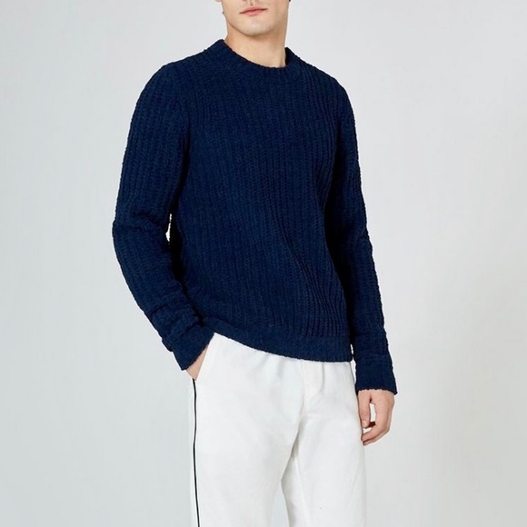 Topman Other - Topman Chenille Navy Sweater